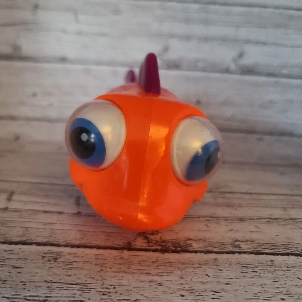 Fisher Price Googly Eye Fish Maraca Orange Red Yellow